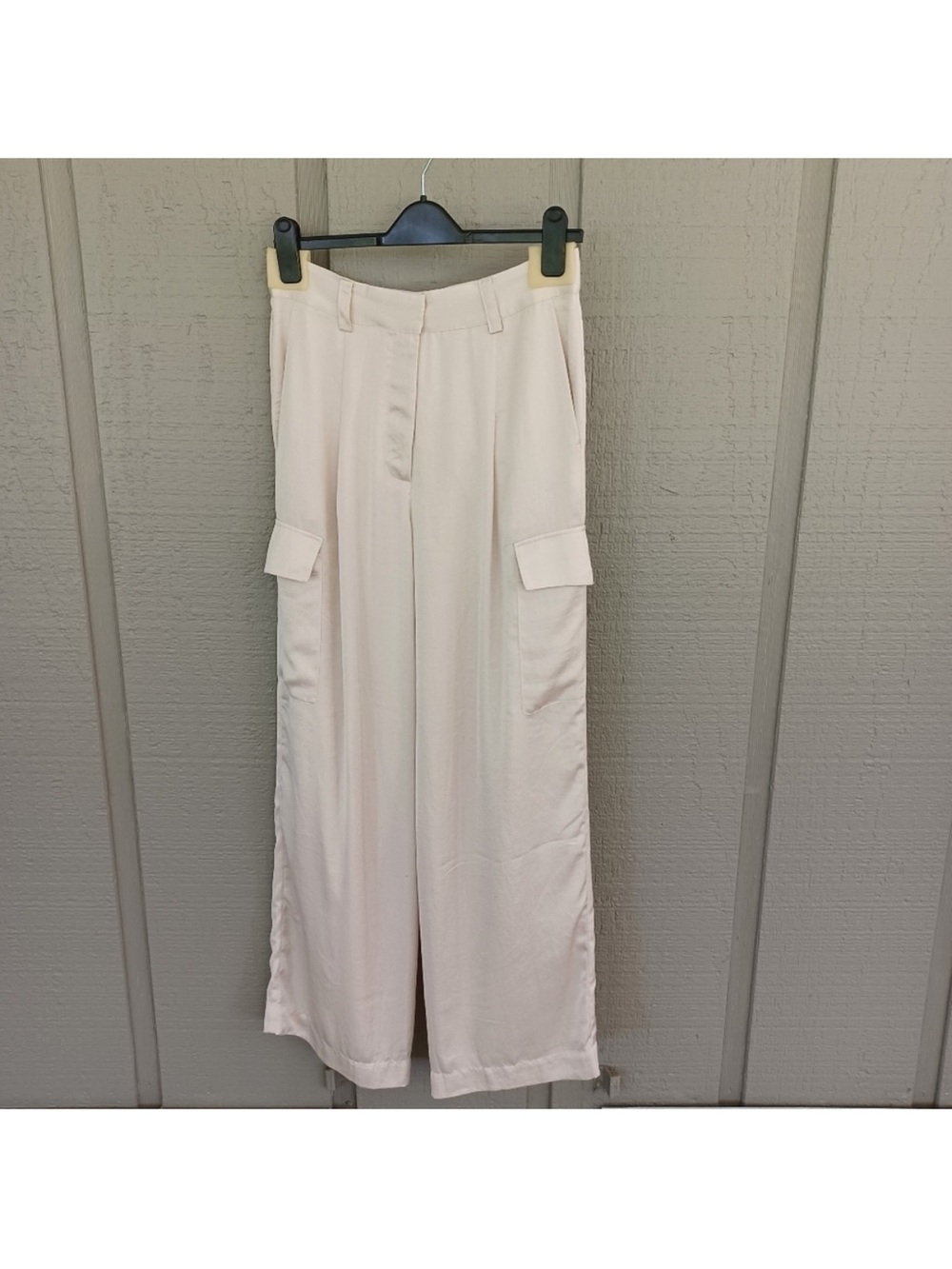 Ba&sh Cary Cargo Style Pant Size 38 US 6 Women Preppy Quiet Luxury In Champagne